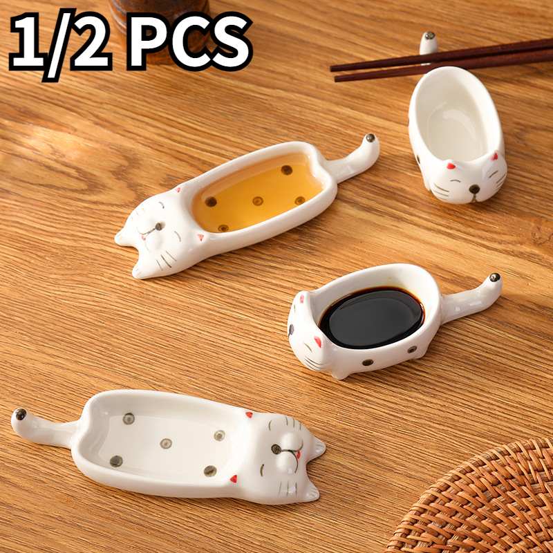 Sauce Dipping Cup - 1/2 Pcs Kitchen Tableware Ceramic Dipping