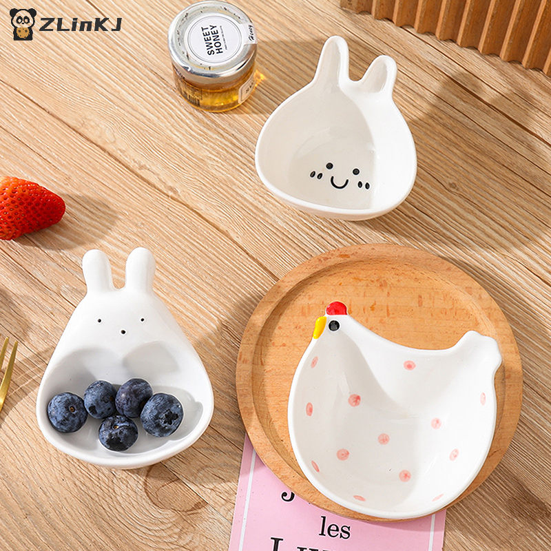 Sauce Dipping Cup - Kitchen Ceramic Dipping Plate With Handle