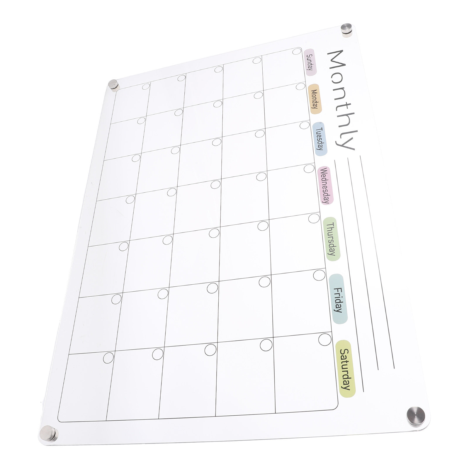 Meal Prep Plan - Magnetic Acrylic Dry Erase Refrigerator Planning