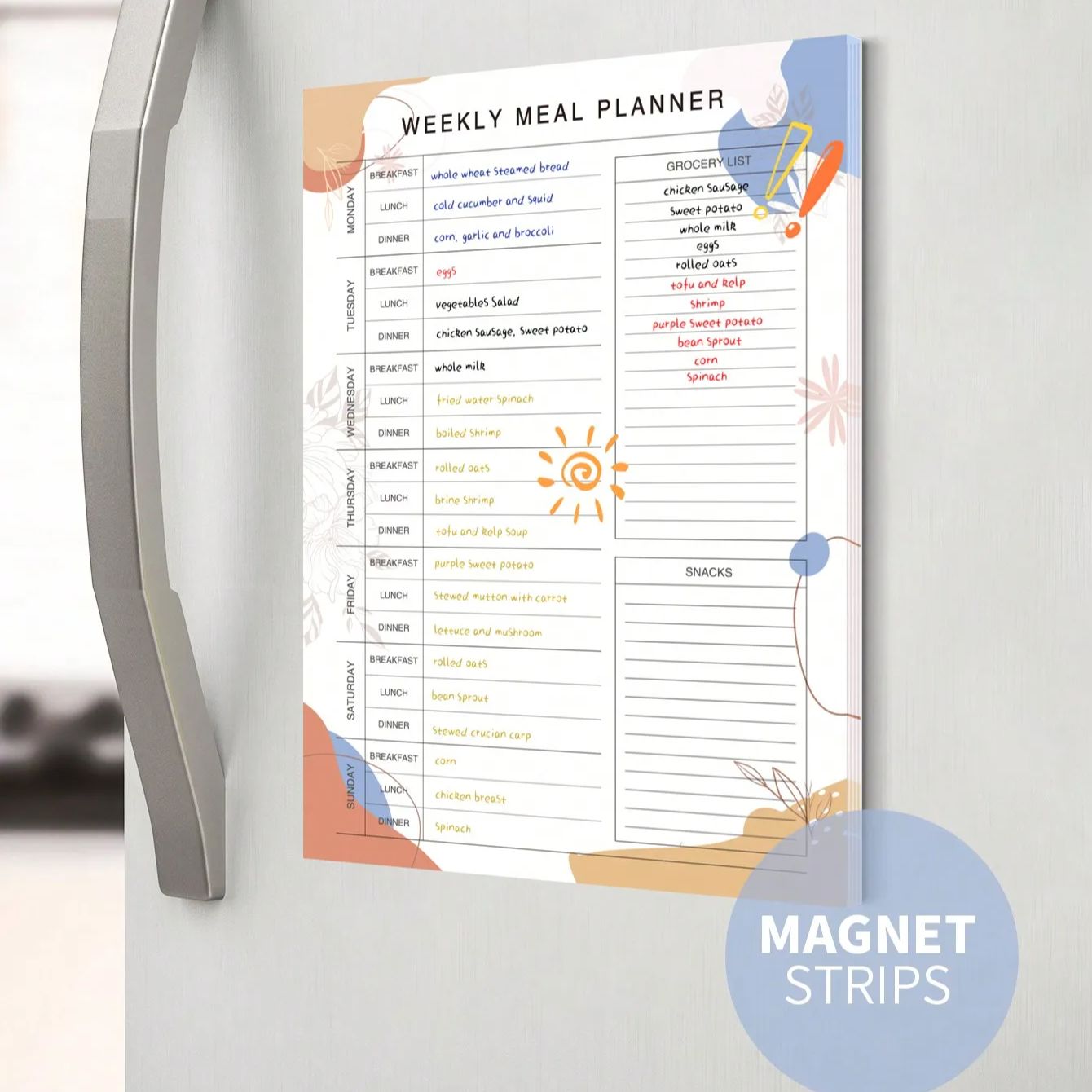 Magnetic Weekly Meal Planner P - Meal Prep Weekly incelemesi ve fiyatı