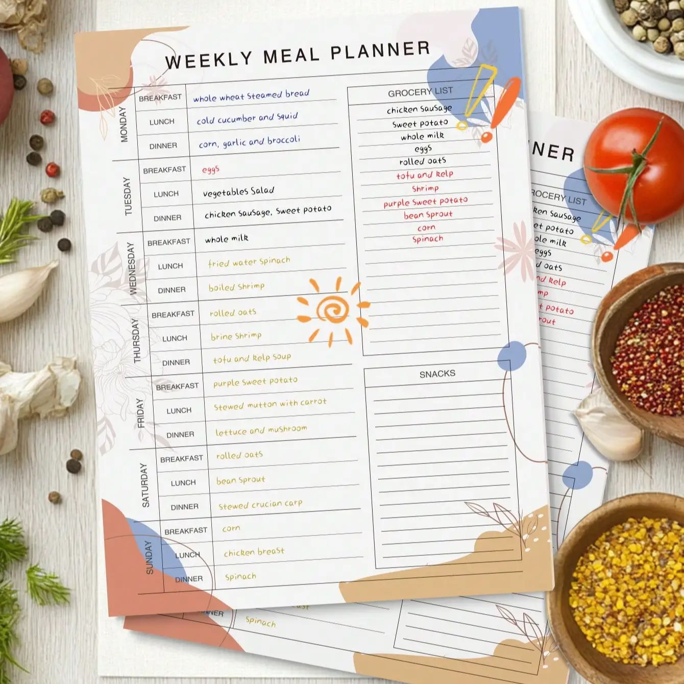 Magnetic Weekly Meal Planner P - Meal Prep Weekly incelemesi ve fiyatı
