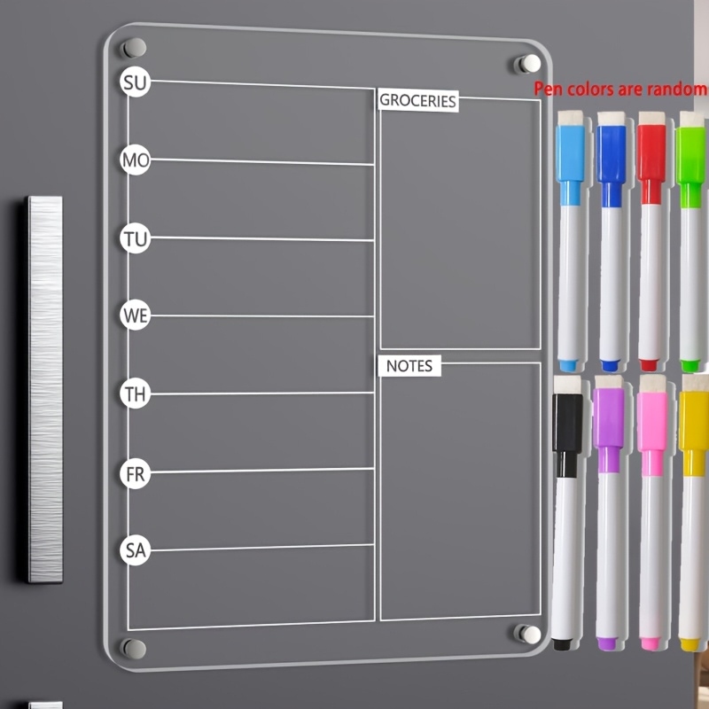 Acrylic Meal Planner Magnetic  - Meal Prep Weekly incelemesi ve fiyatı