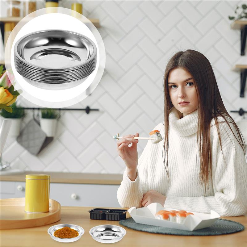 10Pcs Sauce Dish Stainless Ste - Sauce Dipping Cup incelemesi ve fiyatı
