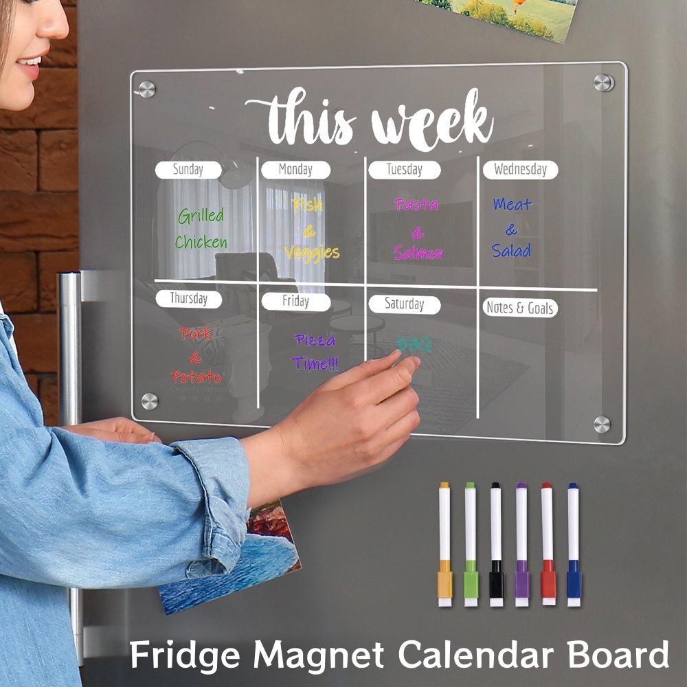 Fridge Magnet Calendar Board W - Meal Prep Weekly incelemesi ve fiyatı