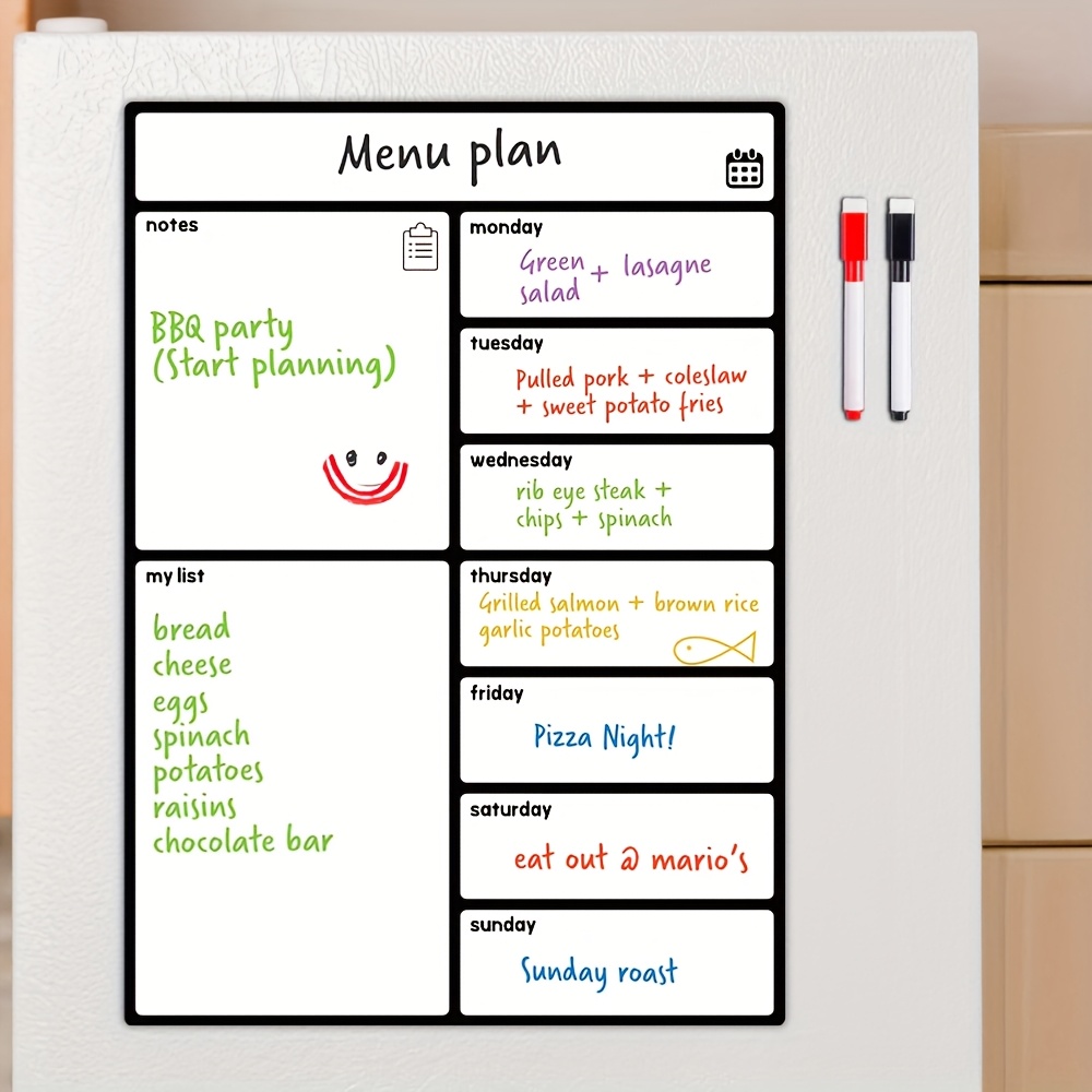 A3 Magnetic Whiteboard Fridge  - Meal Prep Weekly incelemesi ve fiyatı