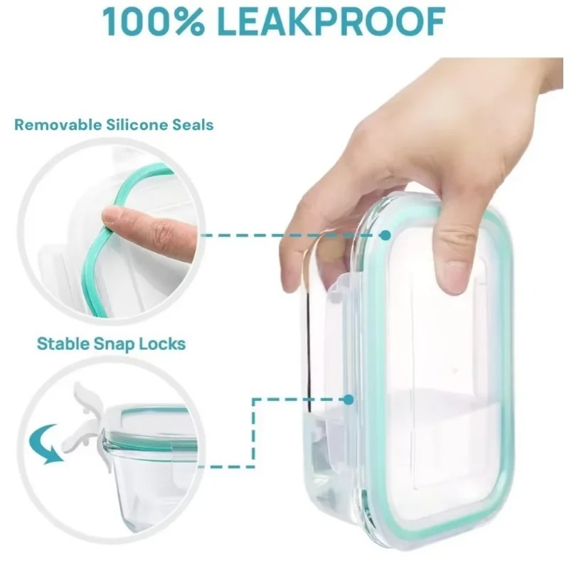 Glass lunch box food storage c - Meal Prep Glass Containers Oven Safe incelemesi ve fiyatı