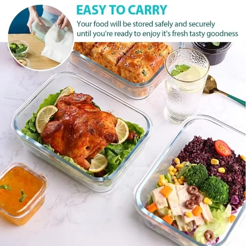 Glass lunch box food storage c - Meal Prep Glass Containers Oven Safe incelemesi ve fiyatı