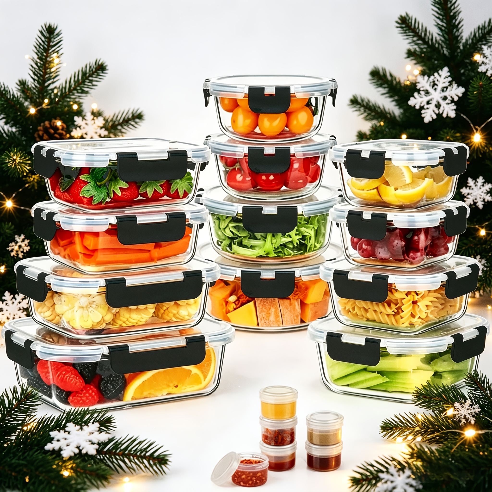 17pcs Glass Food Storage Conta - Meal Prep Glass Containers Oven Safe incelemesi ve fiyatı