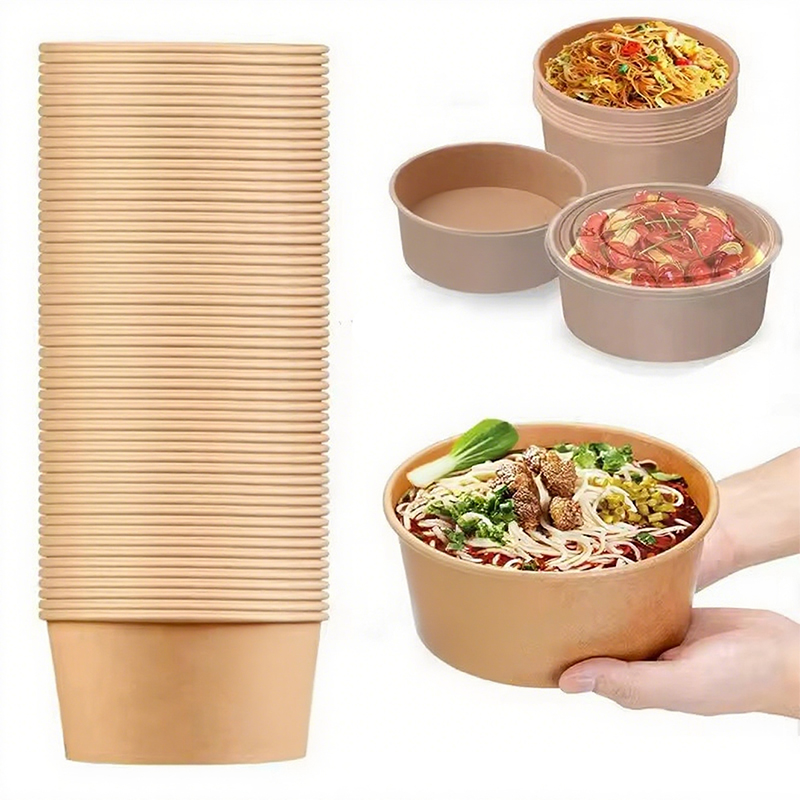 Kraft Paper Round Bowls Dispos - Meal Prep Plan incelemesi ve fiyatı