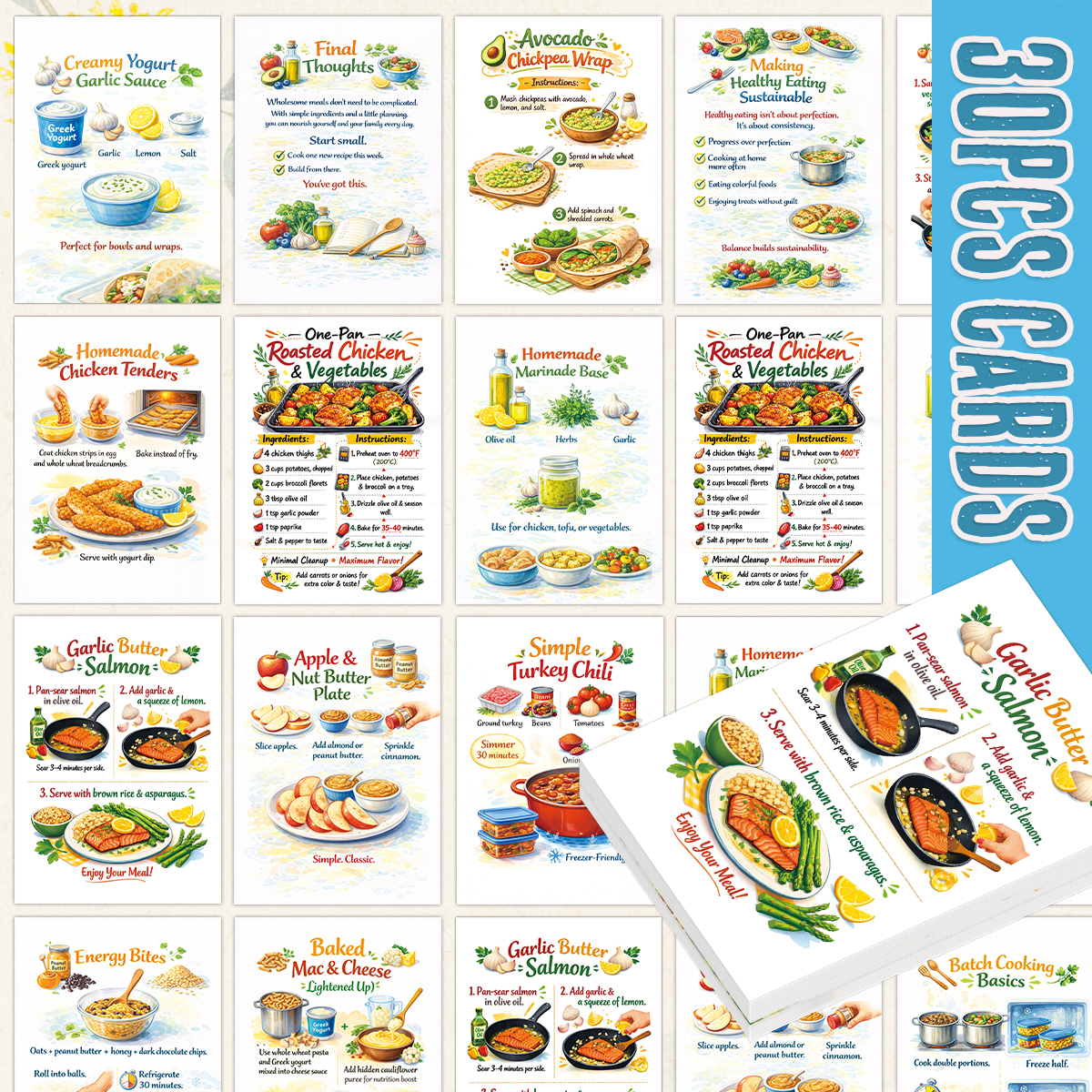 30pcs Wholesome Meals Recipe C - Meal Prep Healthy incelemesi ve fiyatı