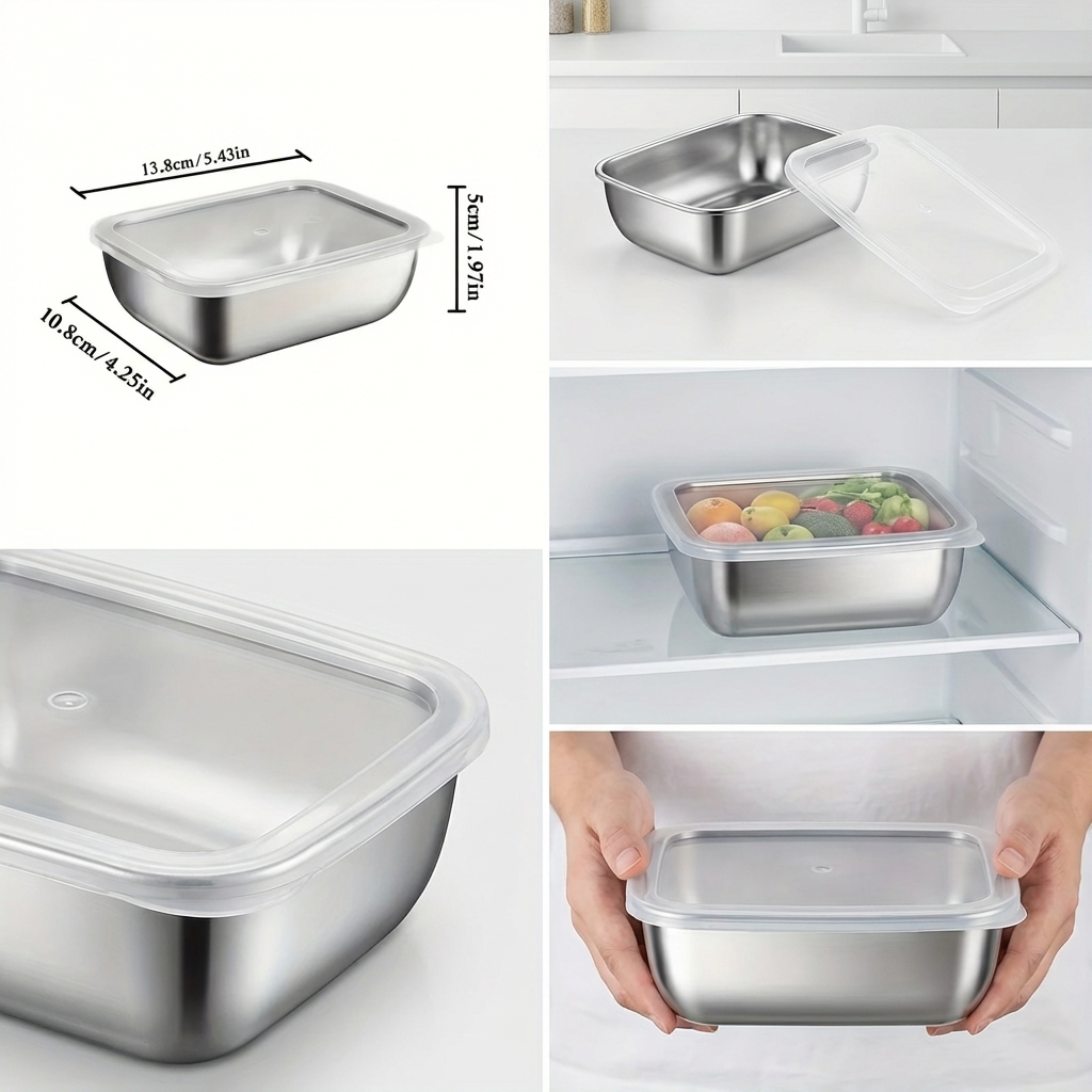 5PCS Stainless Steel Food Stor - Meal Prep Gym incelemesi ve fiyatı