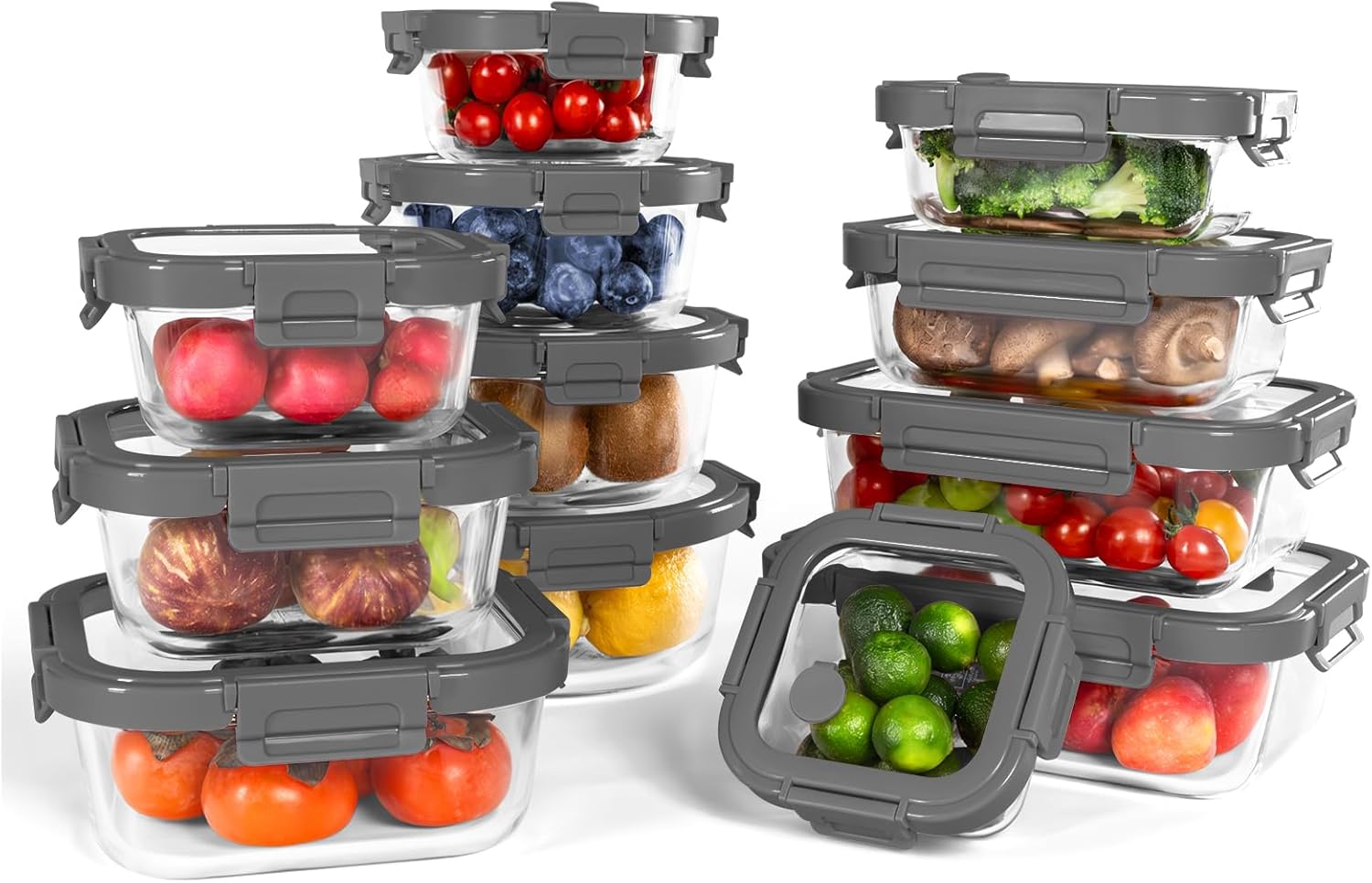 12-Pack Glass Containers with  - Meal Prep Glass Containers Oven Safe incelemesi ve fiyatı