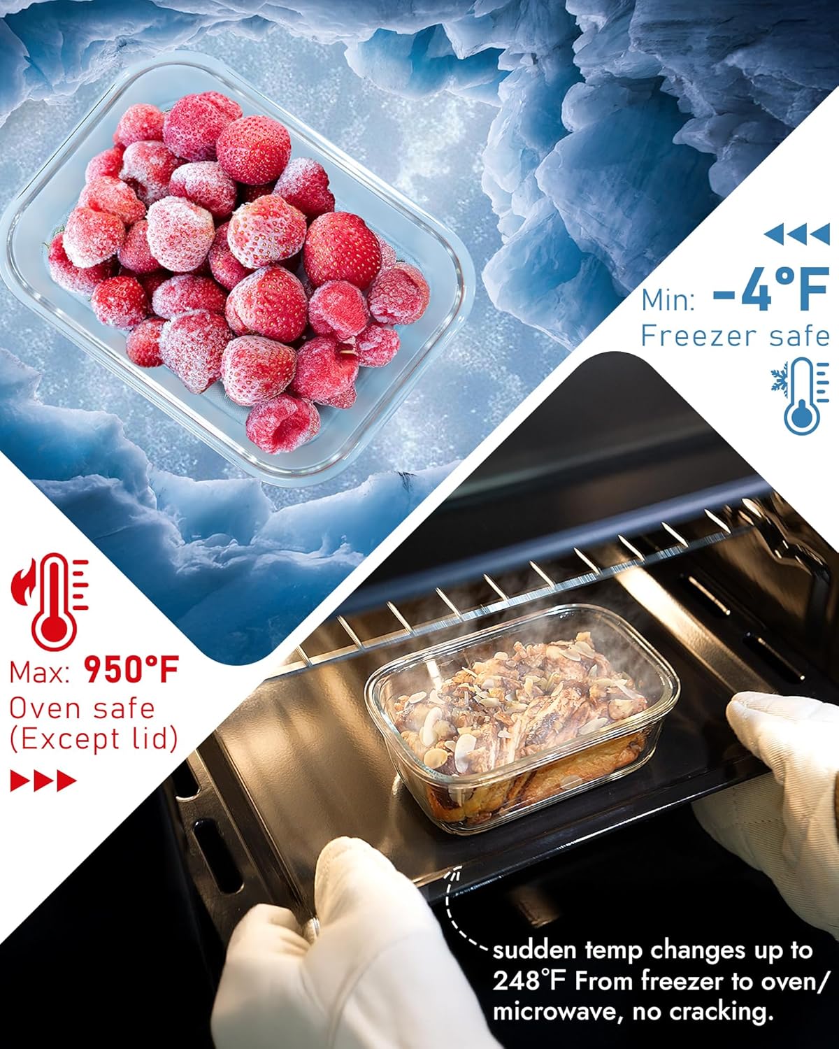 12-Pack Glass Containers with  - Meal Prep Glass Containers Oven Safe incelemesi ve fiyatı