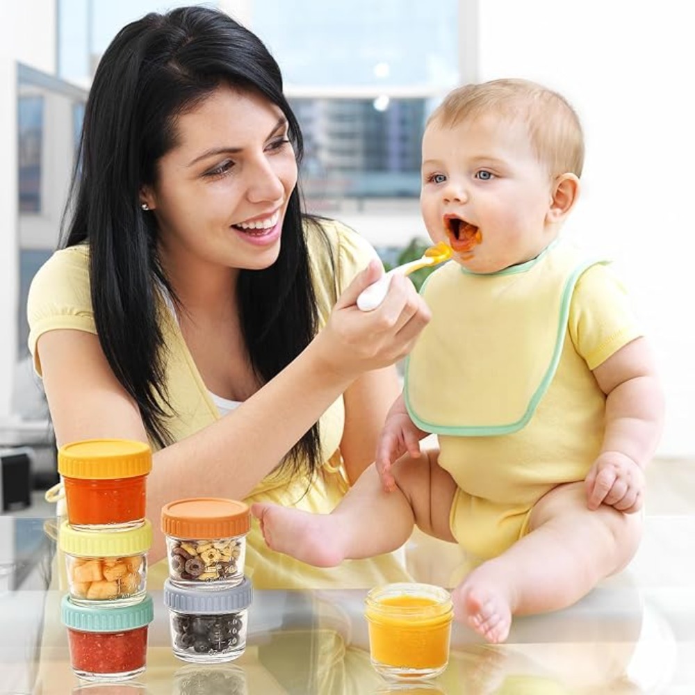 6pcs Glass Baby Food Jar Reusa - Sauce Dipping Cup incelemesi ve fiyatı