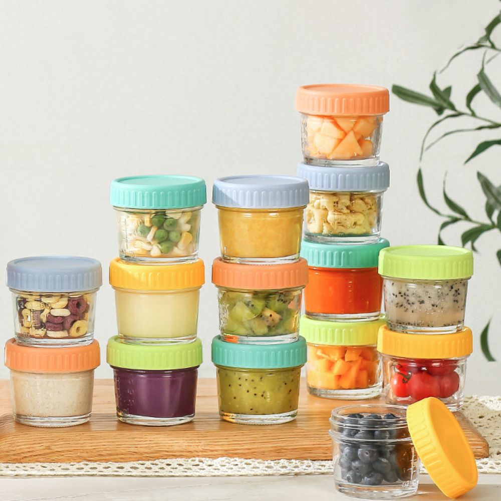 6pcs Glass Baby Food Jar Reusa - Sauce Dipping Cup incelemesi ve fiyatı