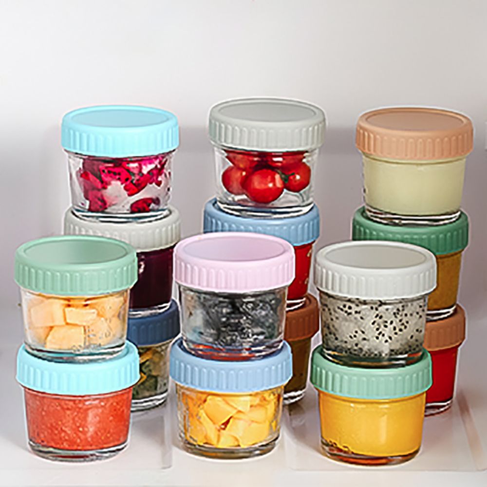 6pcs Glass Baby Food Jar Reusa - Sauce Dipping Cup incelemesi ve fiyatı
