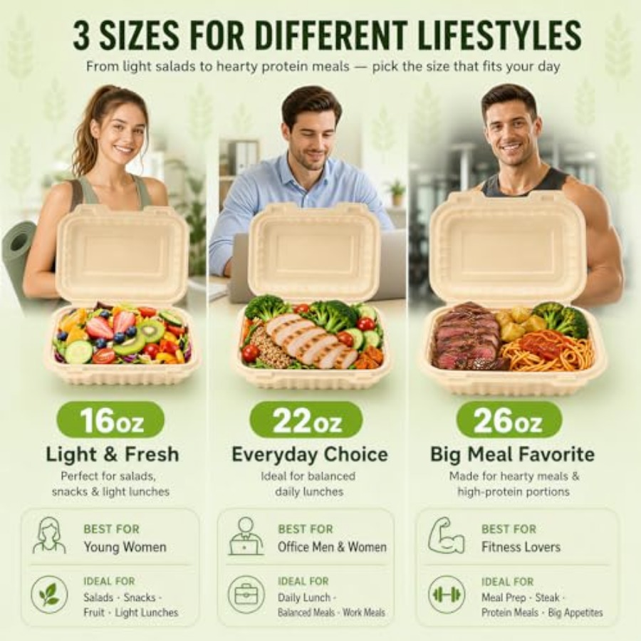 Clamshell Take Out Food Contai - Meal Prep Pasta incelemesi ve fiyatı