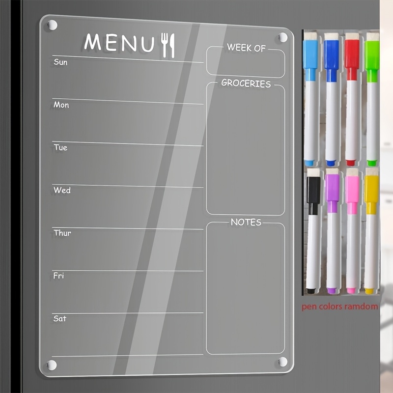 Acrylic Menu Board for Kitchen - Meal Prep Weekly incelemesi ve fiyatı