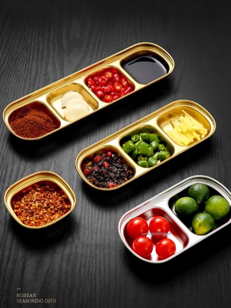2/4pcs Stainless Steel Divided - Sauce Dipping Cup incelemesi ve fiyatı