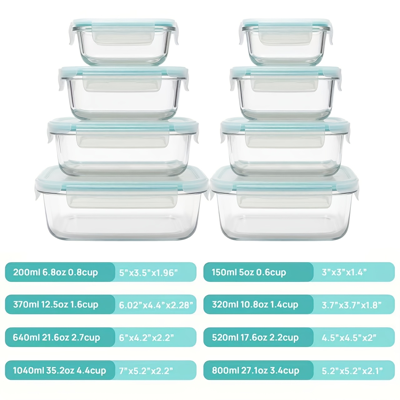 Premium Glass Food Storage Con - Meal Prep Glass Containers Oven Safe incelemesi ve fiyatı