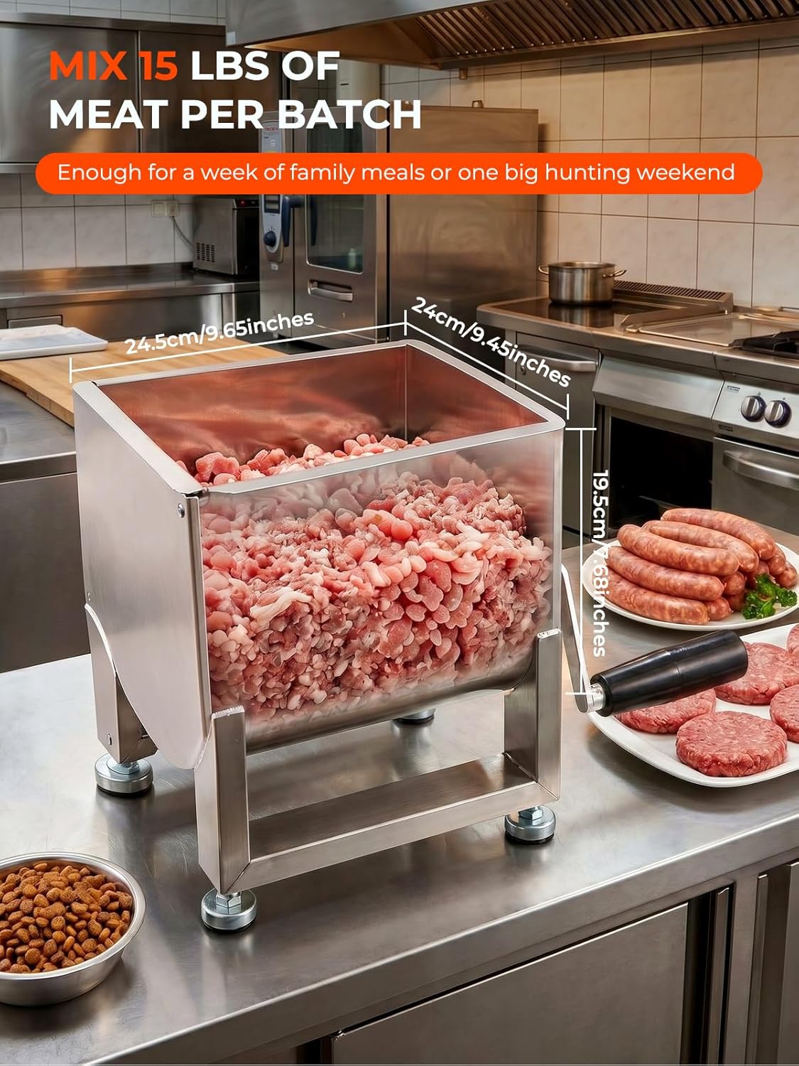 20LBS Stainless Steel Manual M - Meal Prep Manual incelemesi ve fiyatı