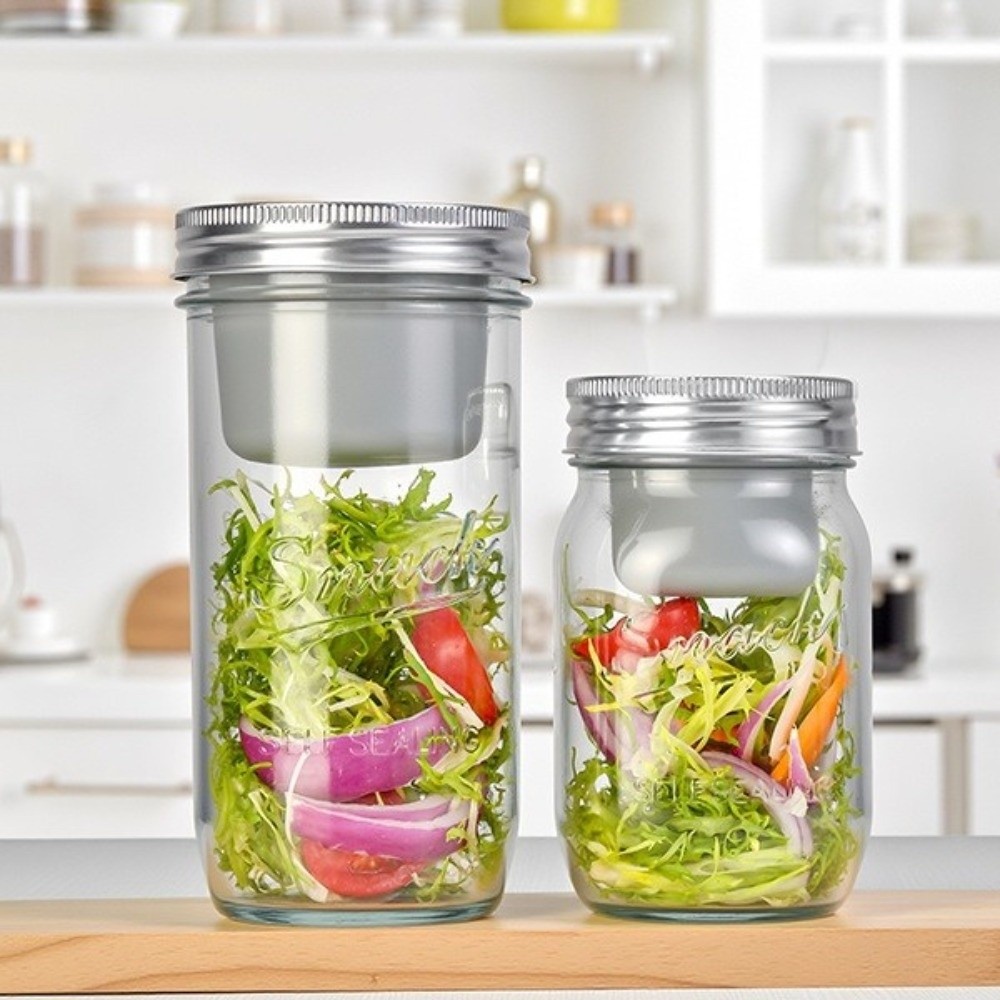 16/24 Oz Salad Glass Jars Wide - Meal Prep Weekly incelemesi ve fiyatı