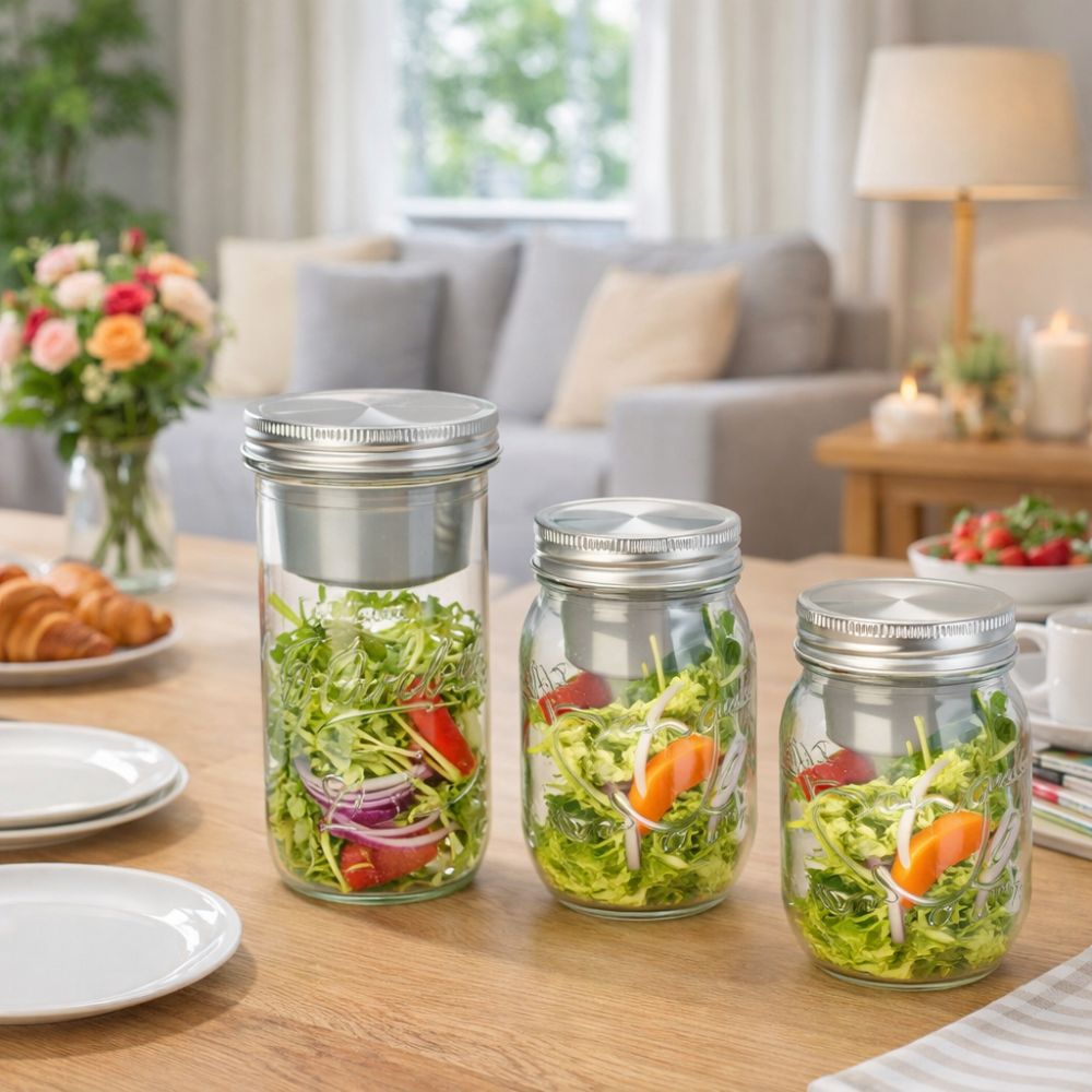 16/24 Oz Salad Glass Jars Wide - Meal Prep Weekly incelemesi ve fiyatı