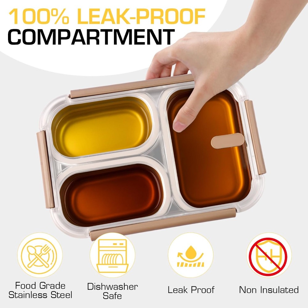 Stainless Steel Lunch Box, 3 C - Meal Prep Healthy incelemesi ve fiyatı