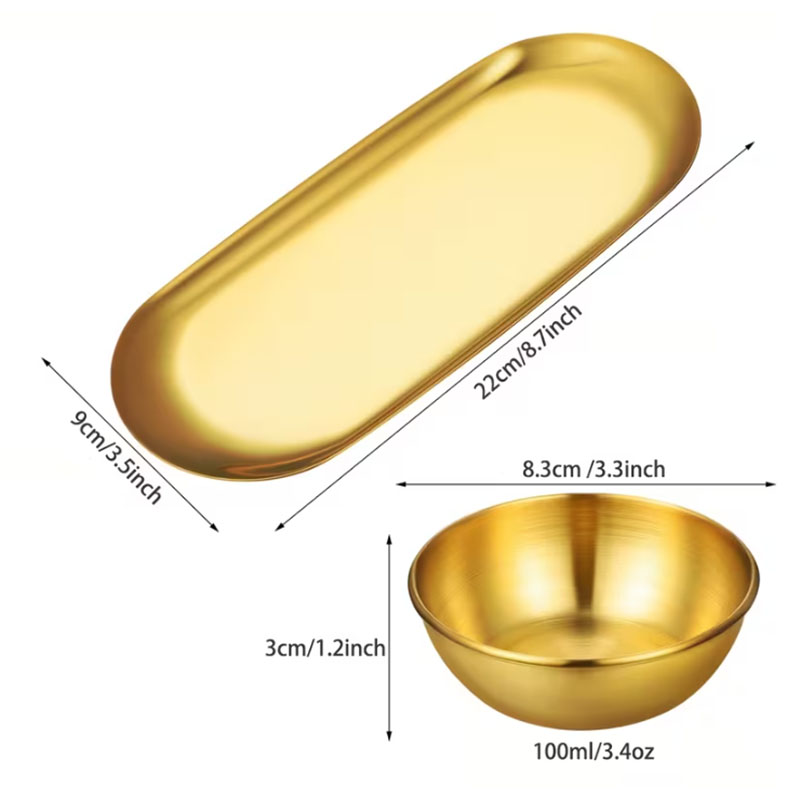 3/6/9/12pcs Golden Sauce Bowl  - Sauce Dipping Cup incelemesi ve fiyatı