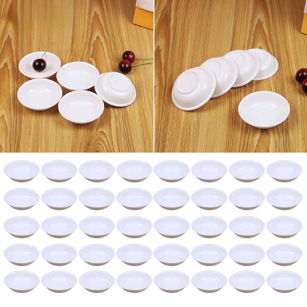5pcs White Plastic Sauce Dishe - Sauce Dipping Cup incelemesi ve fiyatı