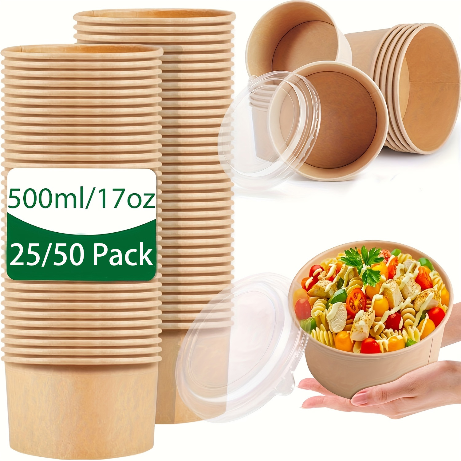17Oz/500Ml 25/50 Pack Paper Bo - Meal Prep Plan incelemesi ve fiyatı