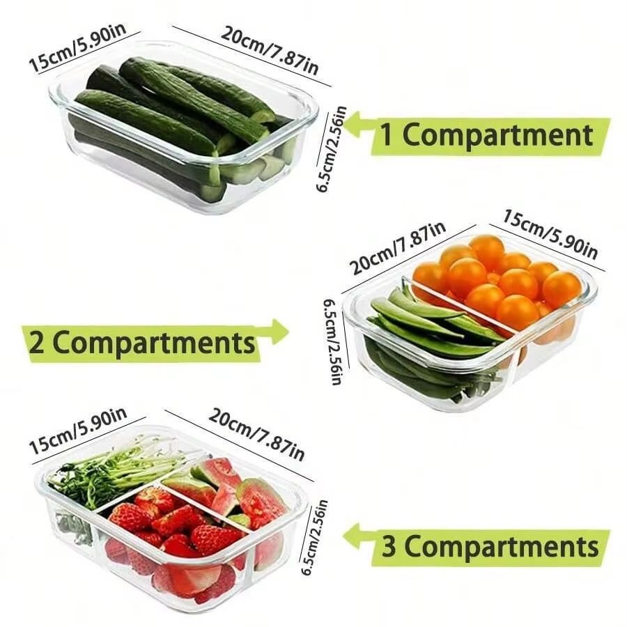 Glass Food Storage Container W - Meal Prep Plan incelemesi ve fiyatı