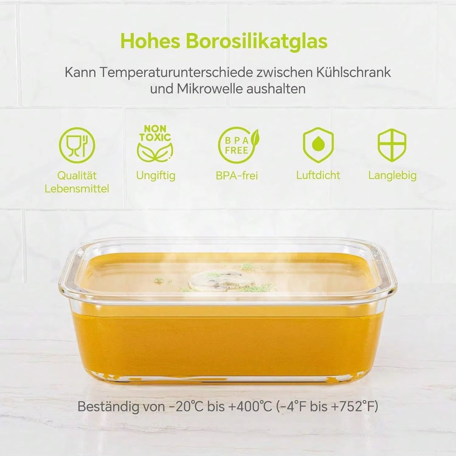 Glass Food Storage Container W - Meal Prep Plan incelemesi ve fiyatı