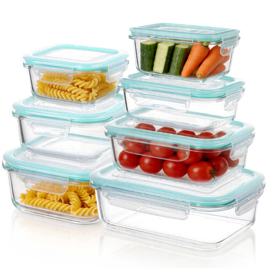 7 Pack Glass Food Storage Cont - Meal Prep Glass Containers Oven Safe incelemesi ve fiyatı