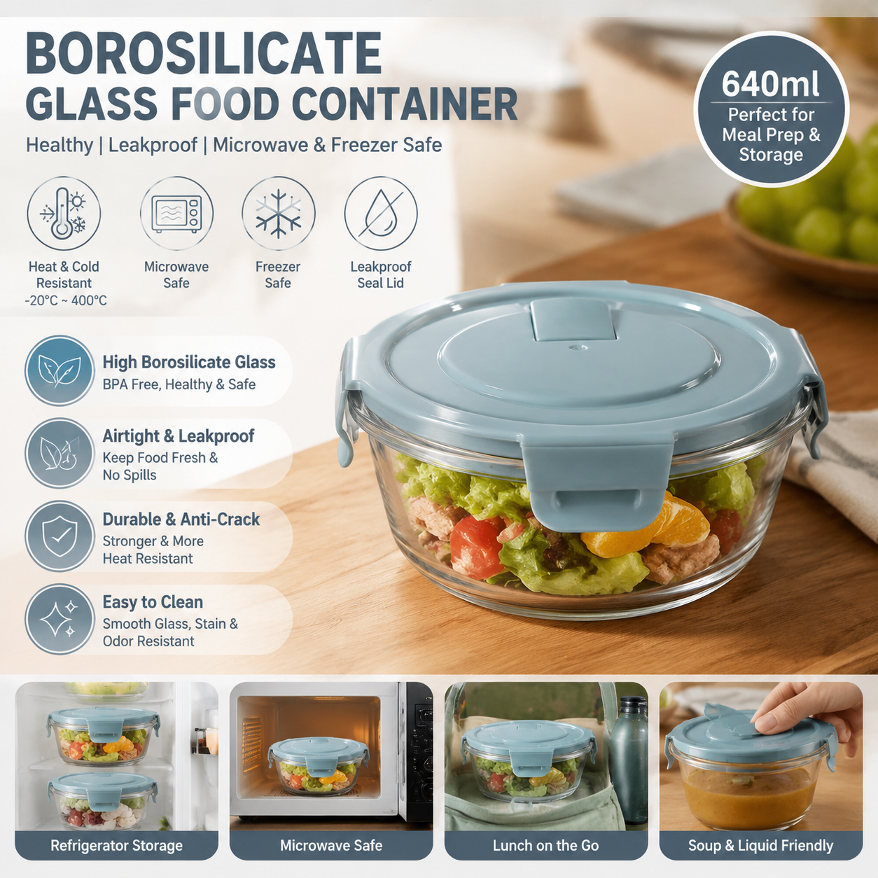 Borosilicate Glass Food Storag - Meal Prep Plan incelemesi ve fiyatı