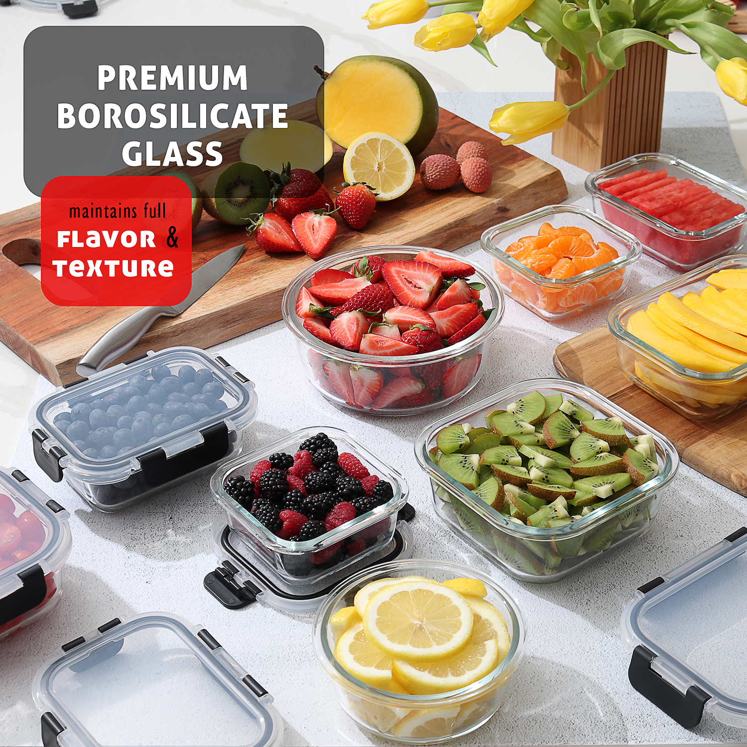 Glass Food Storage Containers  - Meal Prep Glass Containers Oven Safe incelemesi ve fiyatı