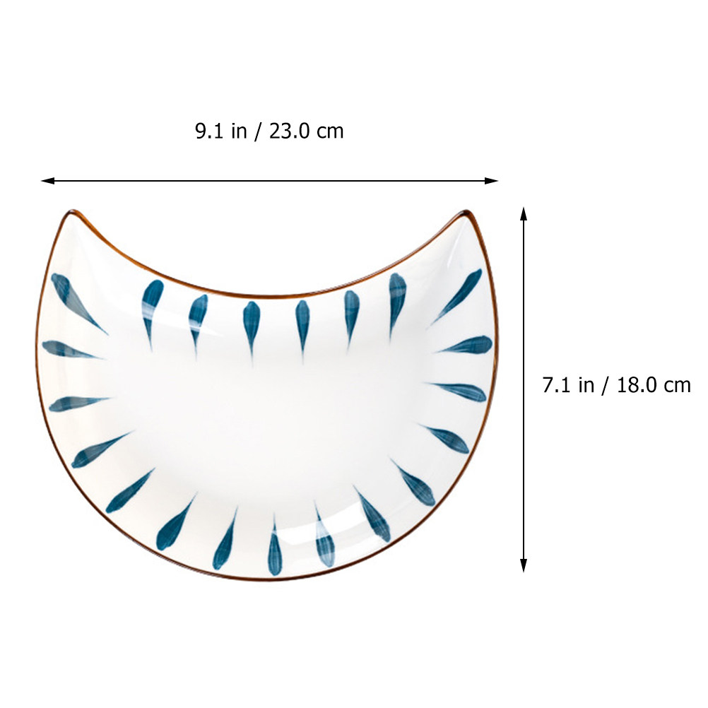 1Pcs Moon Styled Ceramic Plate - Meal Prep Healthy incelemesi ve fiyatı