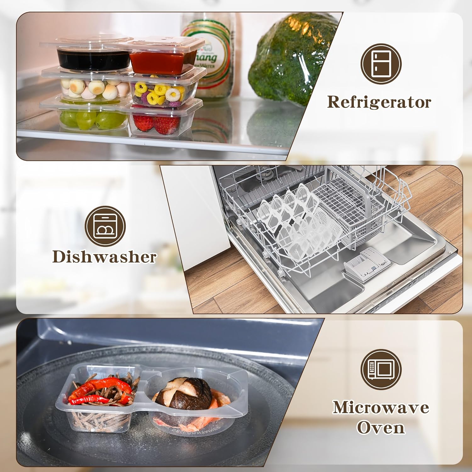 20pcs Portable Dual Compartmen - Sauce Dipping Cup incelemesi ve fiyatı