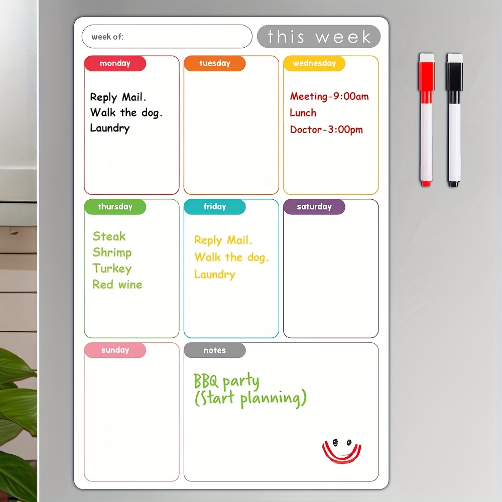 Magnetic Weekly Planner Erasab - Meal Prep Weekly incelemesi ve fiyatı