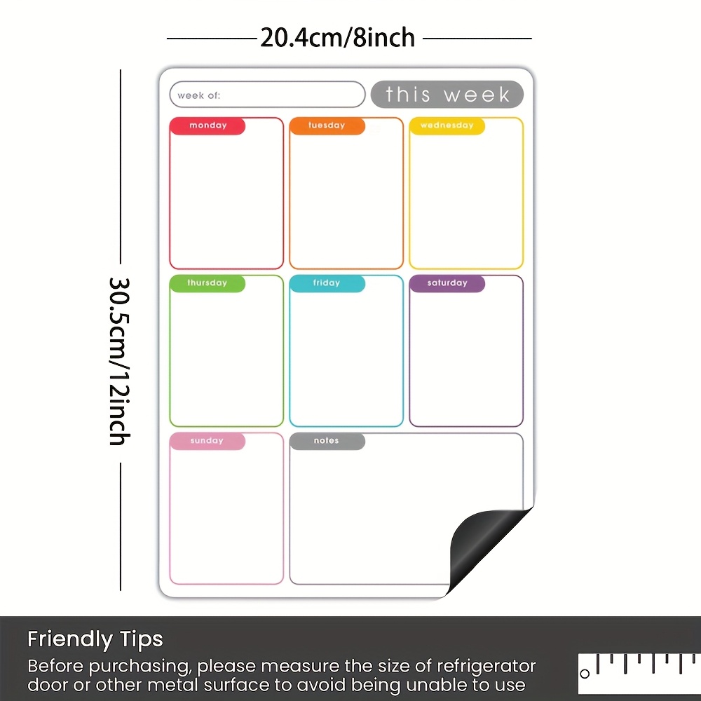 Magnetic Weekly Planner Erasab - Meal Prep Weekly incelemesi ve fiyatı