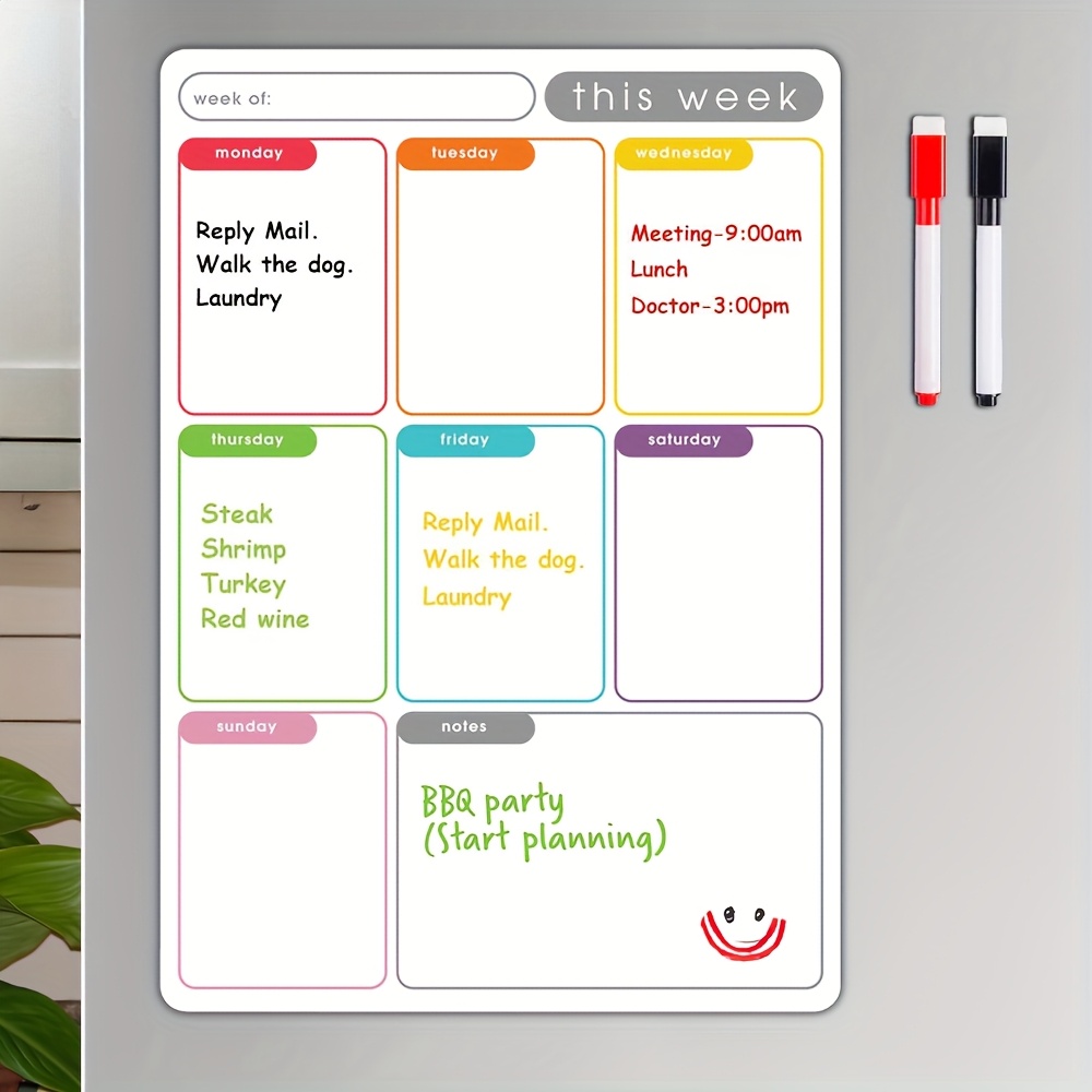 Magnetic Weekly Planner Erasab - Meal Prep Weekly incelemesi ve fiyatı