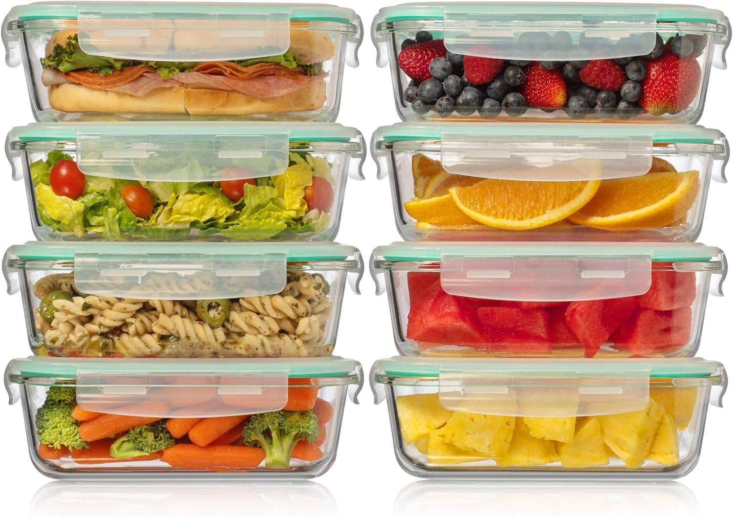 8-Pack 35 oz Glass Food Contai - Meal Prep Glass Containers Oven Safe incelemesi ve fiyatı